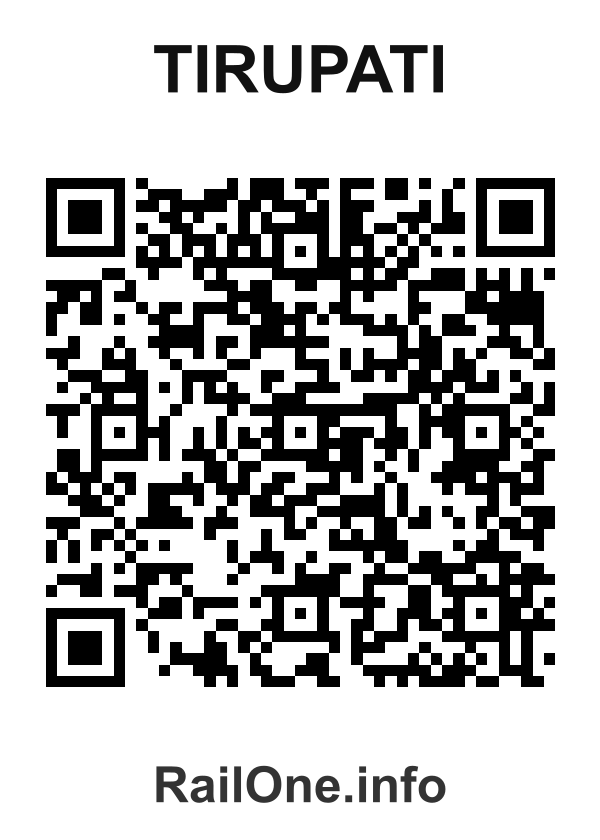 RailOne QR Code for Tirupati station