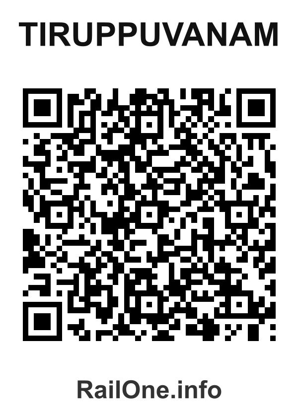 RailOne QR Code for Tiruppuvanam station