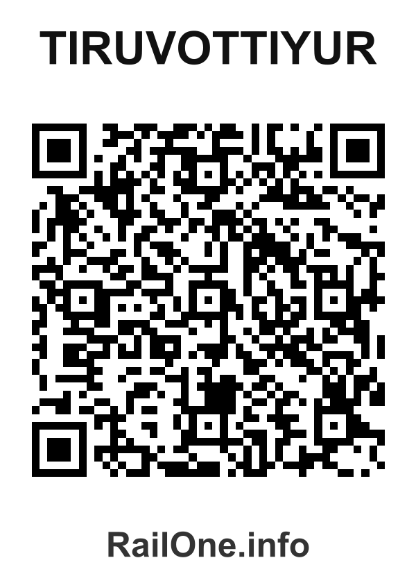 RailOne QR Code for Tiruvottiyur station