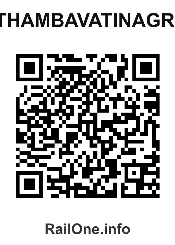 RailOne QR Code for Thambavatinagri station