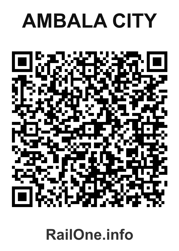 RailOne QR Code for Ambala City station