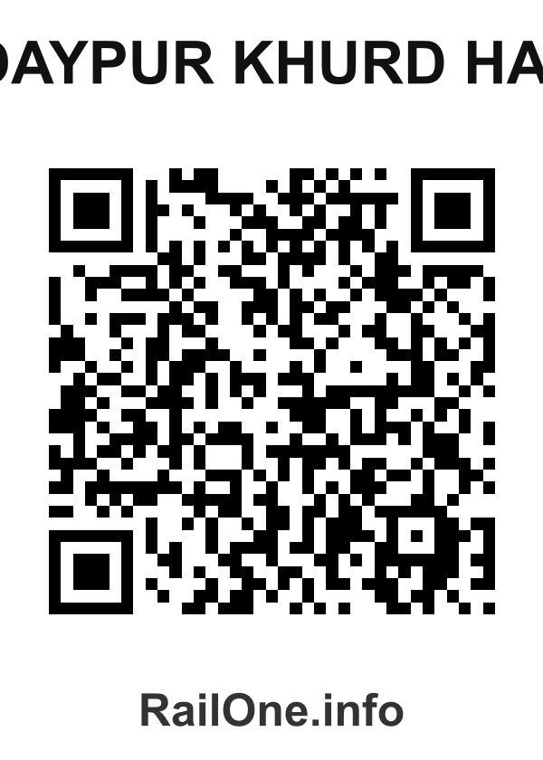 RailOne QR Code for Udaypur Khurd Halt station