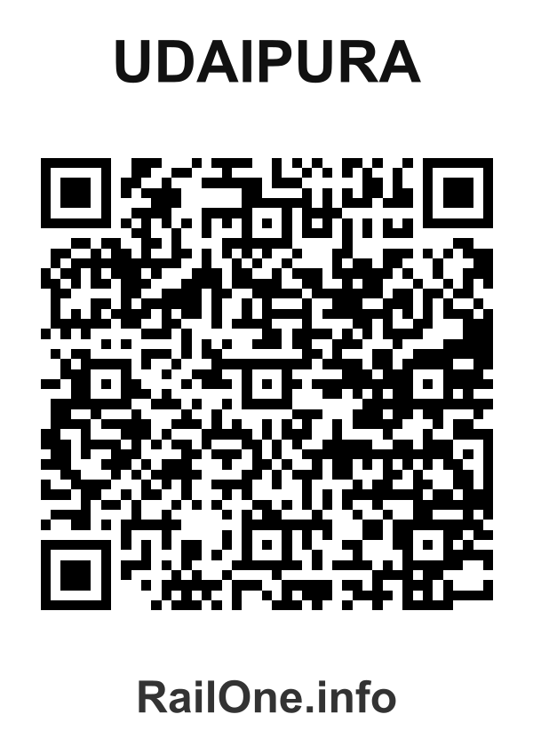 RailOne QR Code for Udaipura station