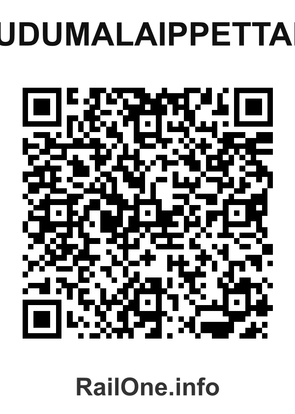 RailOne QR Code for Udumalaippettai station