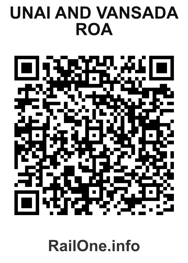 RailOne QR Code for Unai And Vansada Roa station