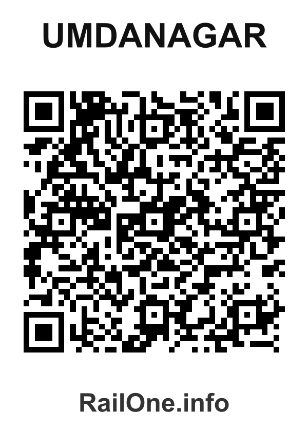 RailOne QR Code for Umdanagar station