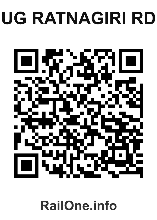 RailOne QR Code for Ug Ratnagiri Rd station