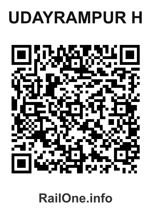 RailOne QR Code for Udayrampur H station