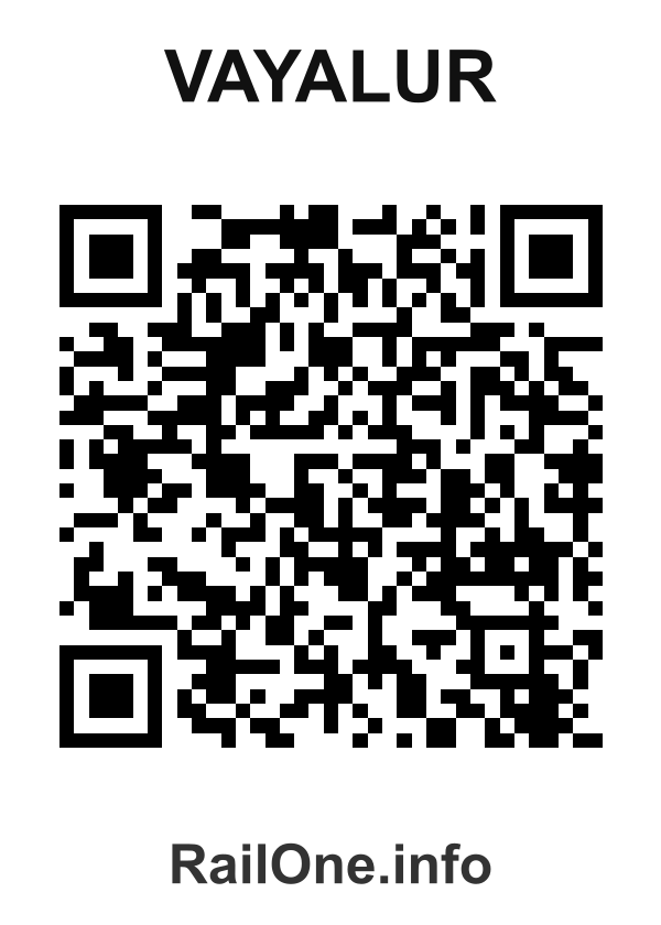 RailOne QR Code for Vayalur station