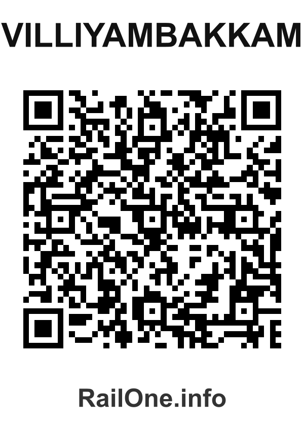 RailOne QR Code for Villiyambakkam station