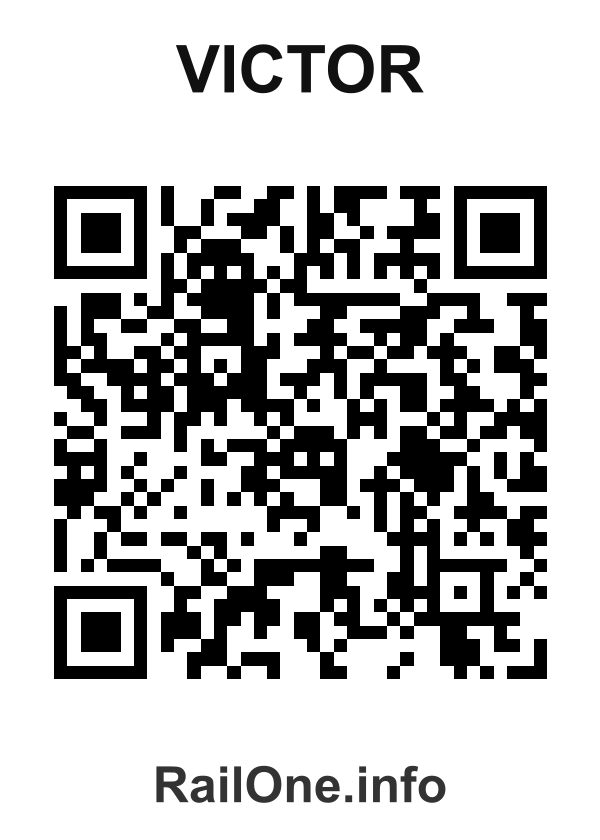 RailOne QR Code for Victor station