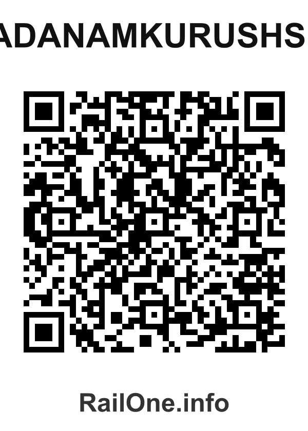 RailOne QR Code for Vadanamkurushshi station