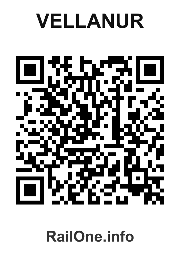 RailOne QR Code for Vellanur station