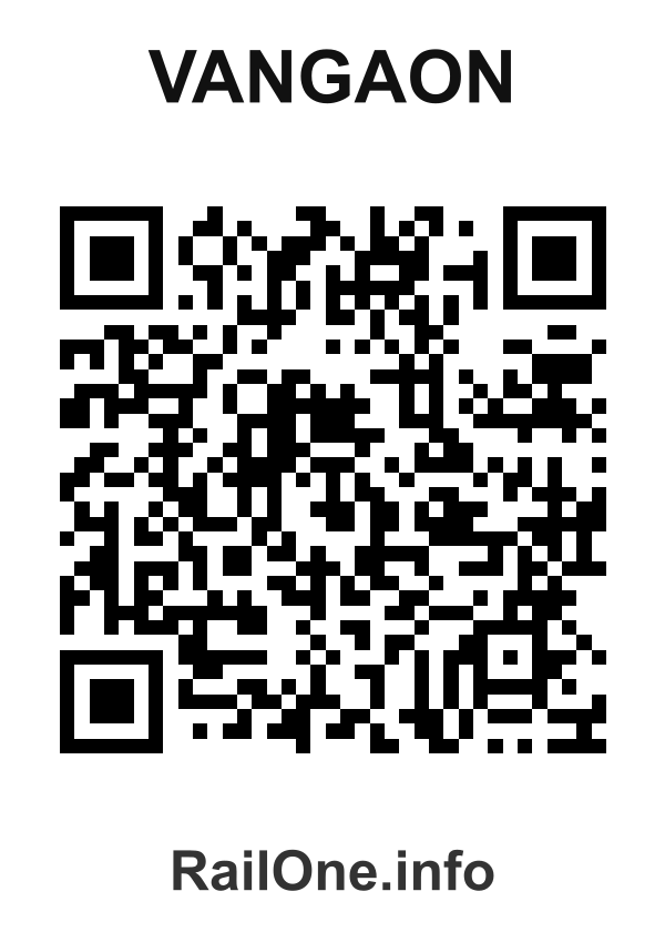 RailOne QR Code for Vangaon station