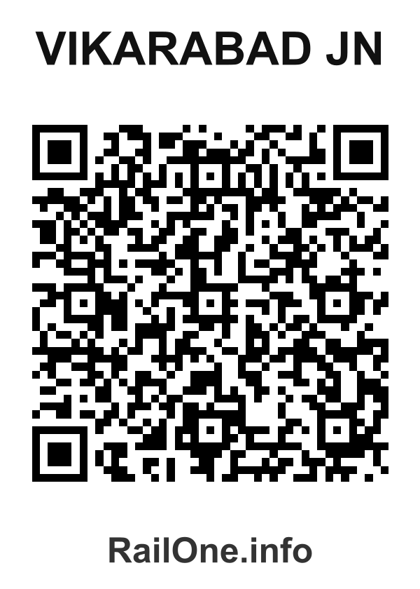 RailOne QR Code for Vikarabad Jn station