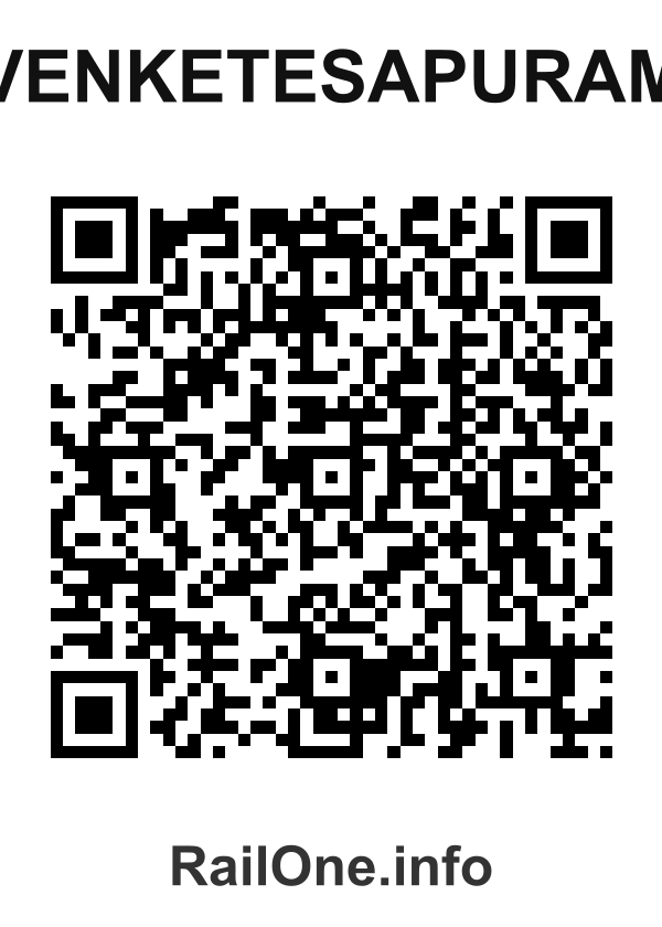 RailOne QR Code for Venketesapuram station