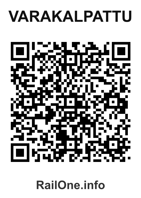 RailOne QR Code for Varakalpattu station
