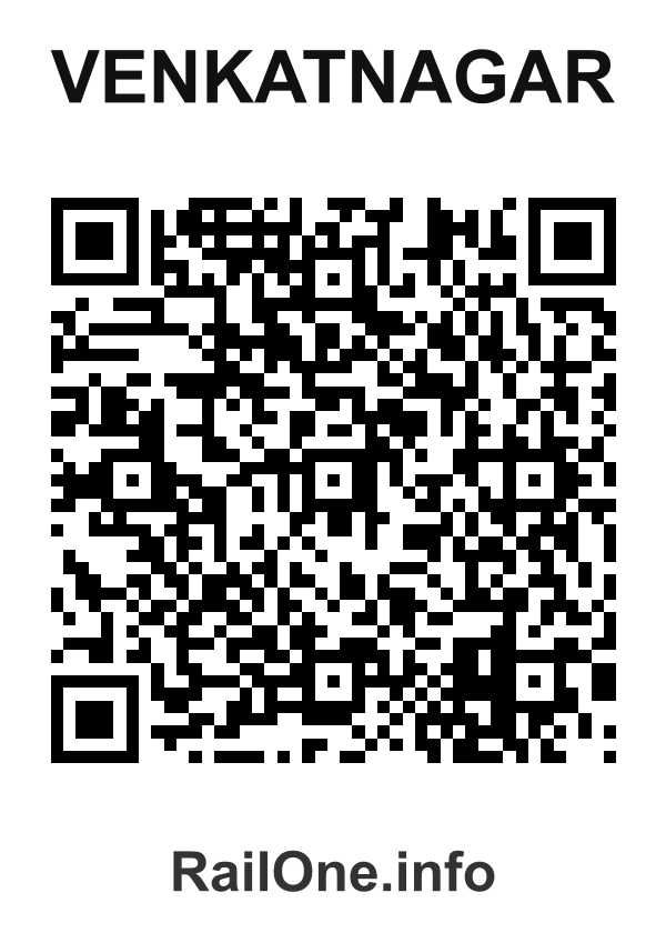 RailOne QR Code for Venkatnagar station