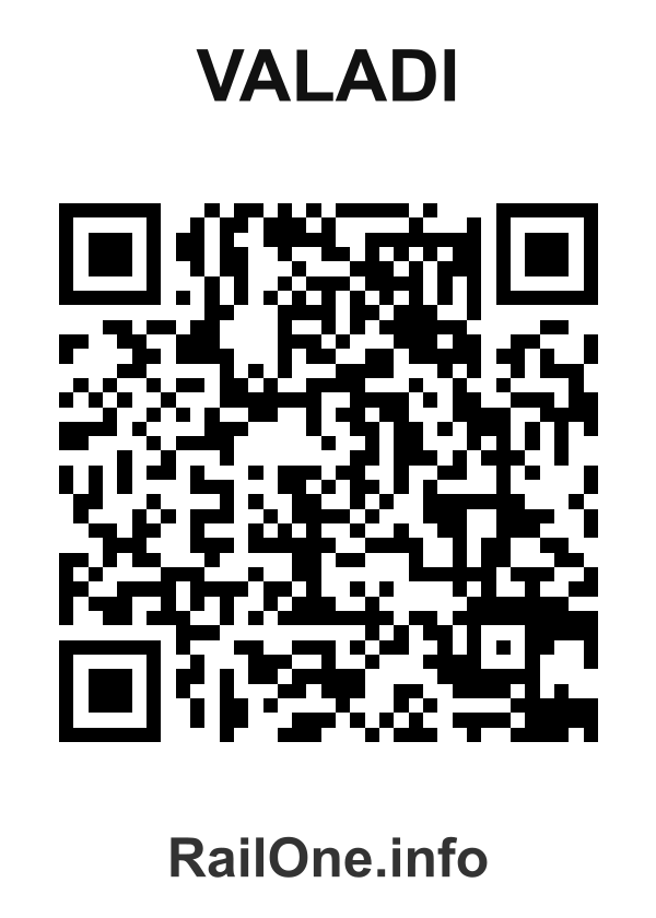 RailOne QR Code for Valadi station
