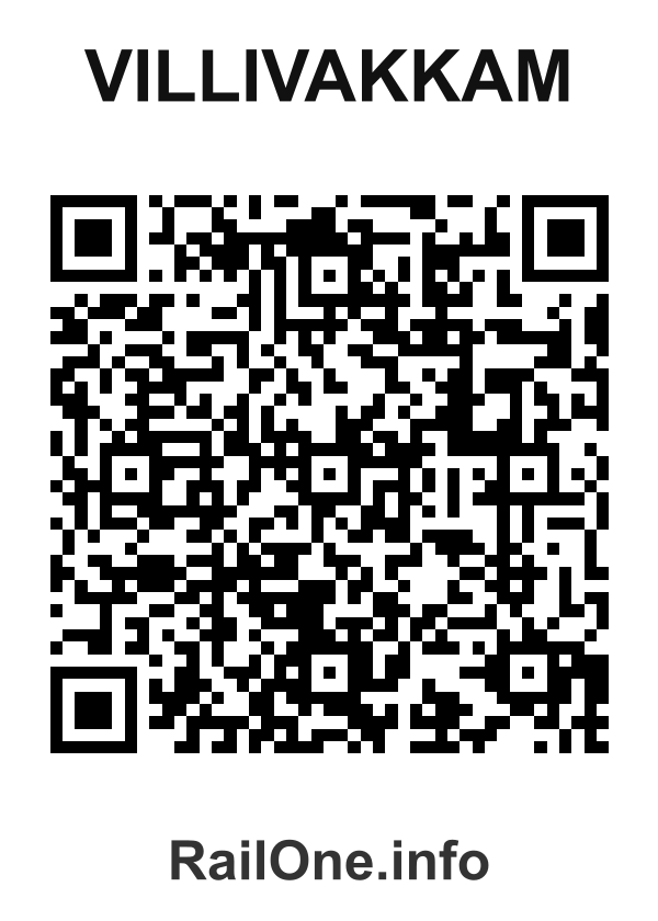 RailOne QR Code for Villivakkam station