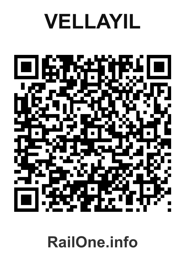 RailOne QR Code for Vellayil station
