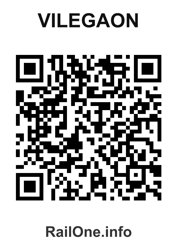 RailOne QR Code for Vilegaon station