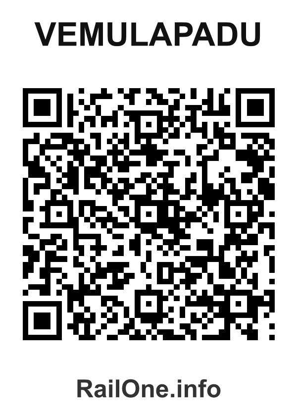RailOne QR Code for Vemulapadu station