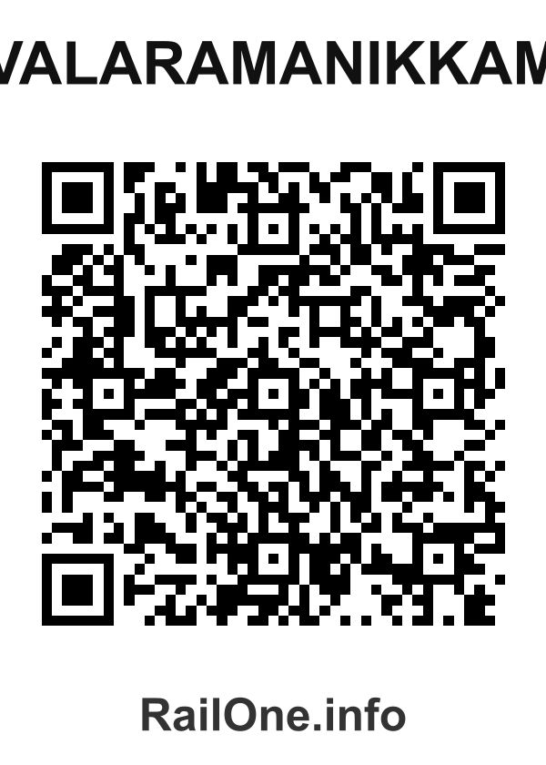 RailOne QR Code for Valaramanikkam station