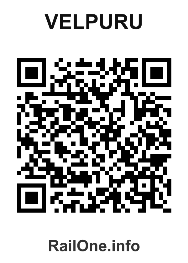 RailOne QR Code for Velpuru station