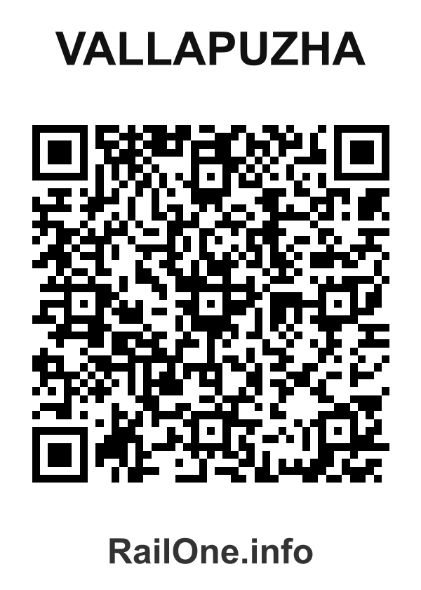 RailOne QR Code for Vallapuzha station