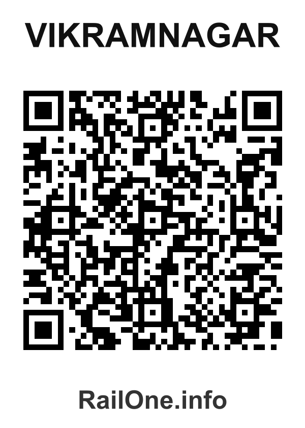 RailOne QR Code for Vikramnagar station