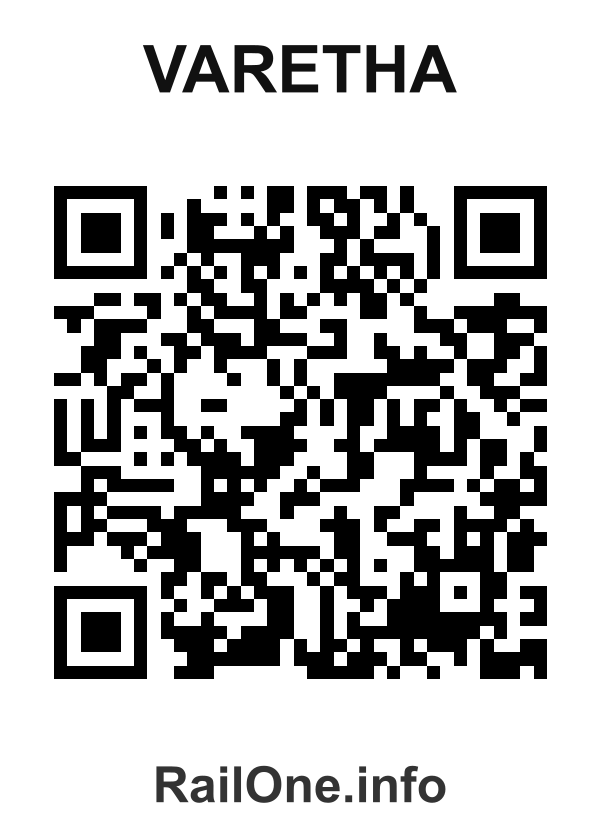 RailOne QR Code for Varetha station