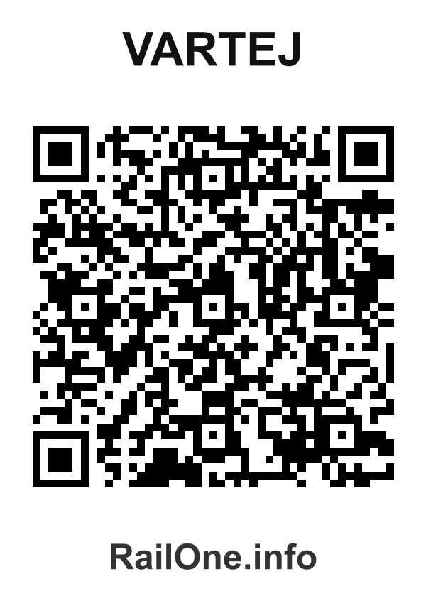RailOne QR Code for Vartej station