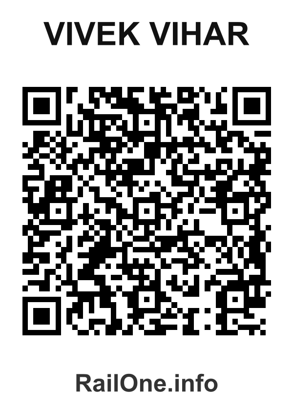 RailOne QR Code for Vivek Vihar station