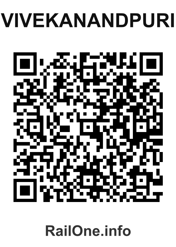 RailOne QR Code for Vivekanandpuri station