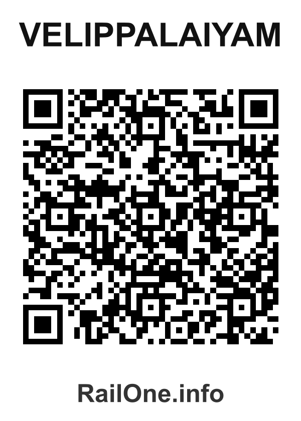 RailOne QR Code for Velippalaiyam station