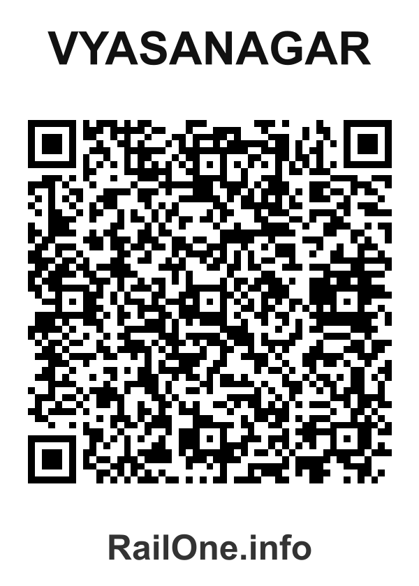 RailOne QR Code for Vyasanagar station