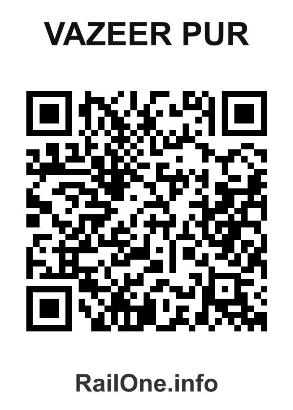 RailOne QR Code for Vazeer Pur station