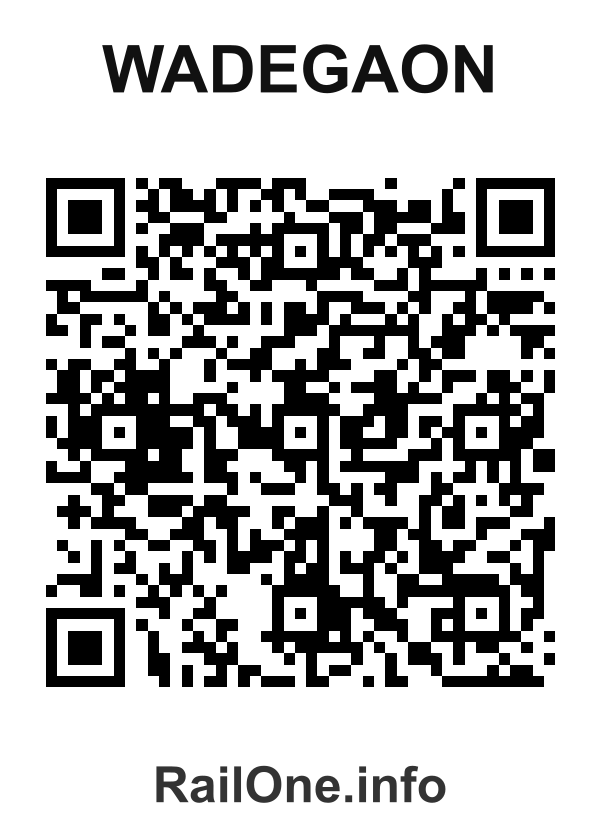 RailOne QR Code for Wadegaon station