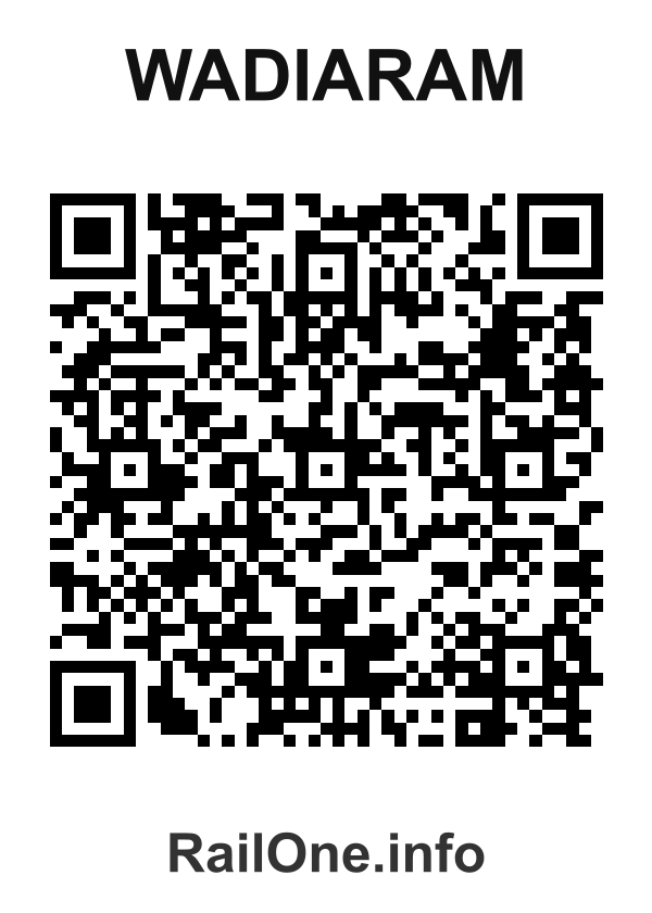 RailOne QR Code for Wadiaram station