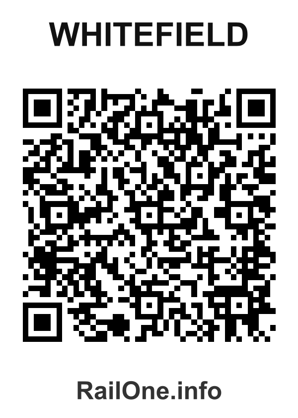 RailOne QR Code for Whitefield station