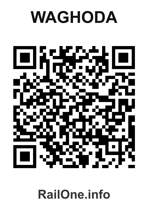 RailOne QR Code for Waghoda station