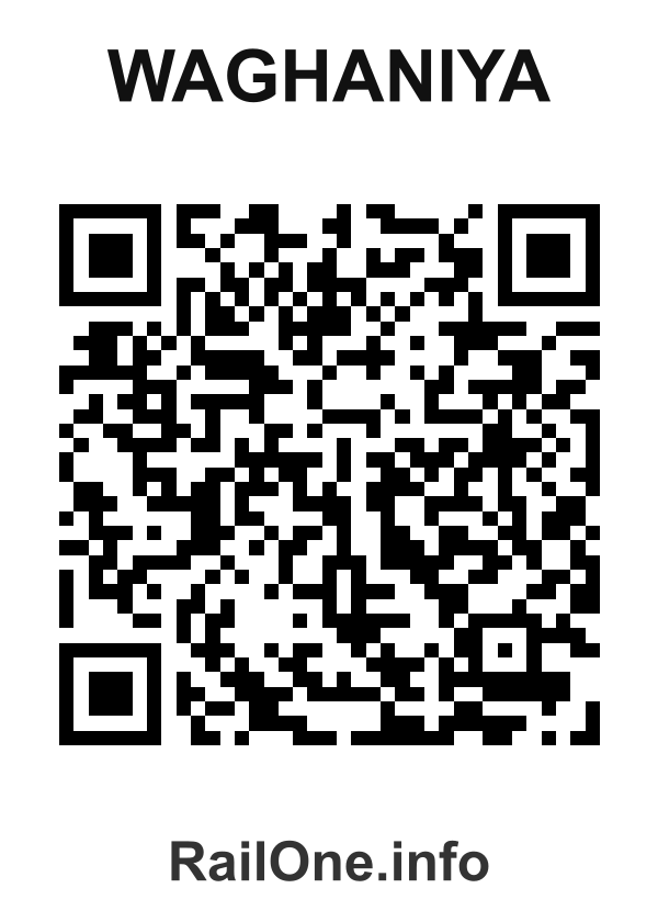 RailOne QR Code for Waghaniya station