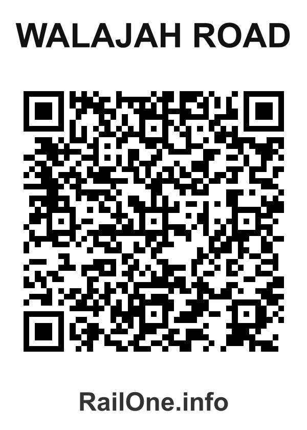 RailOne QR Code for Walajah Road station