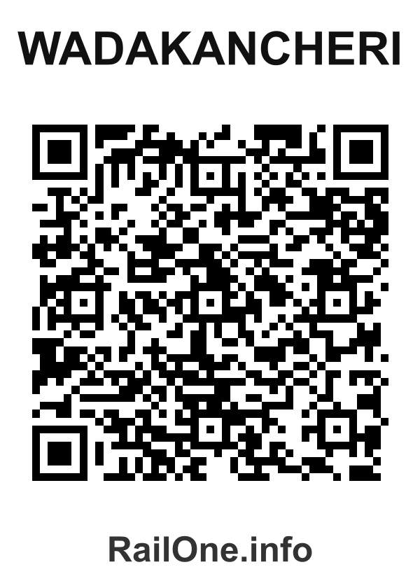 RailOne QR Code for Wadakancheri station