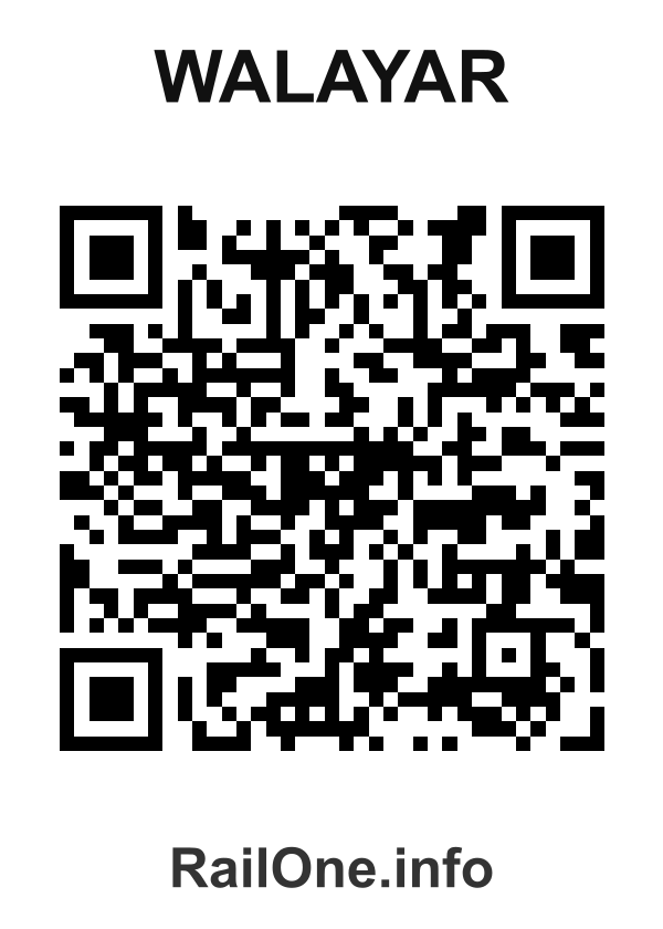 RailOne QR Code for Walayar station