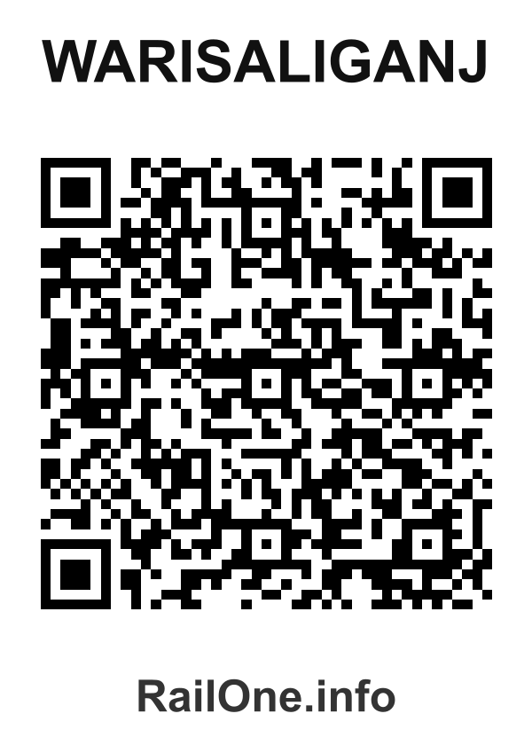 RailOne QR Code for Warisaliganj station