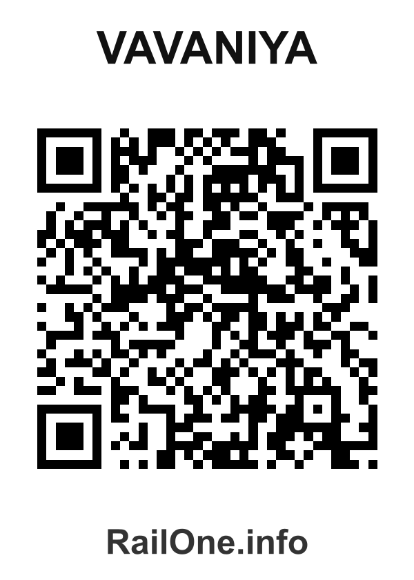 RailOne QR Code for Vavaniya station