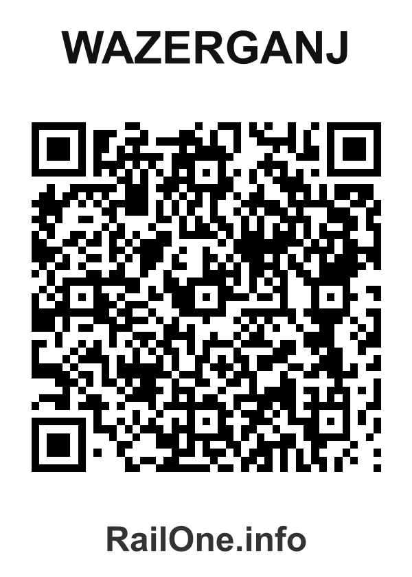 RailOne QR Code for Wazerganj station