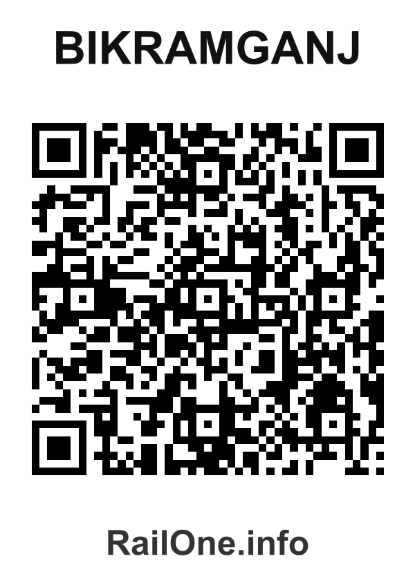 RailOne QR Code for Bikramganj station